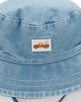 purebaby organic cotton denim bucket sun hat baby kids