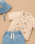 purebaby organic cotton denim bucket sun hat baby kids