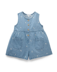 Denim Embroidered Jumpsuit