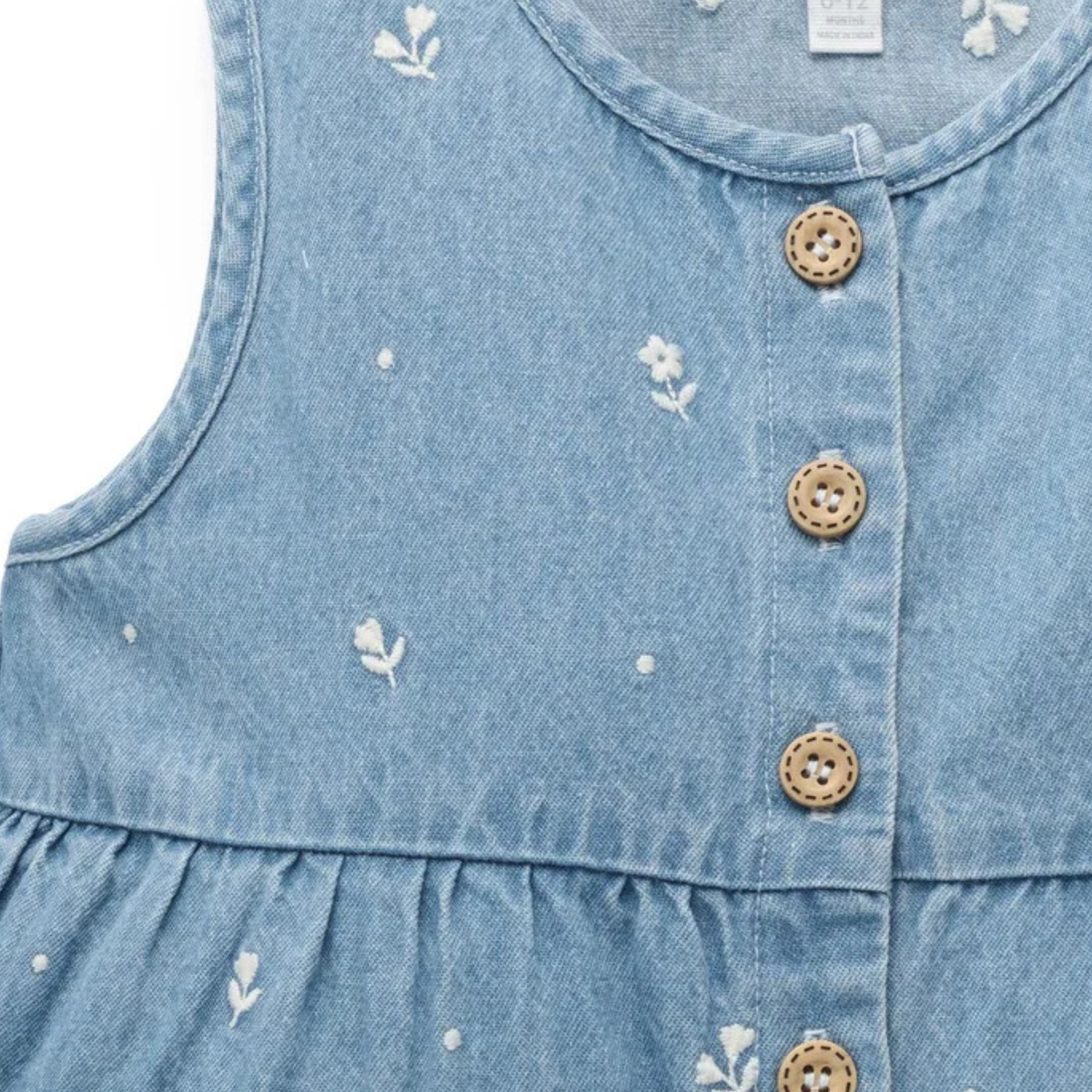 Denim Embroidered Jumpsuit