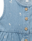 Denim Embroidered Jumpsuit