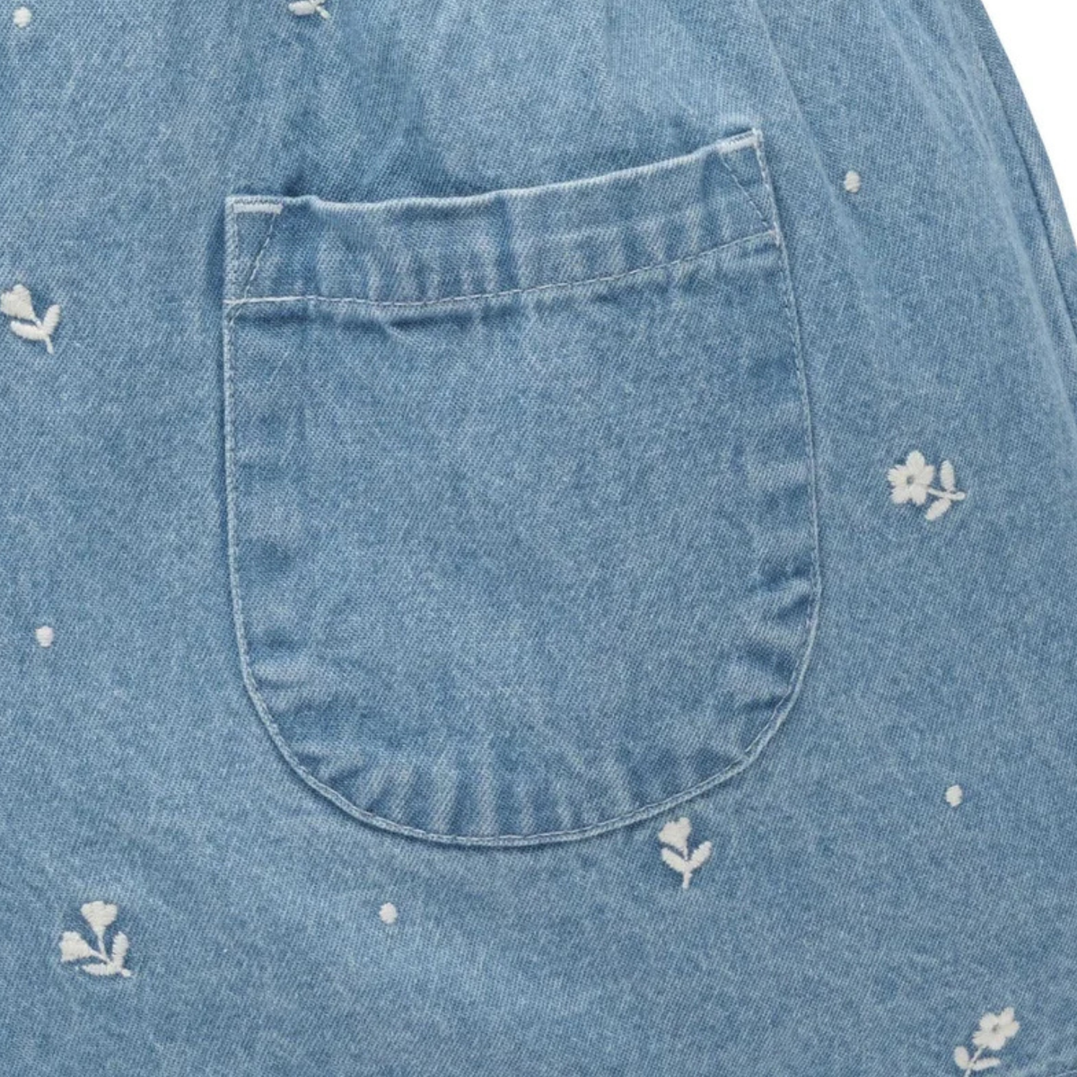 Denim Embroidered Jumpsuit