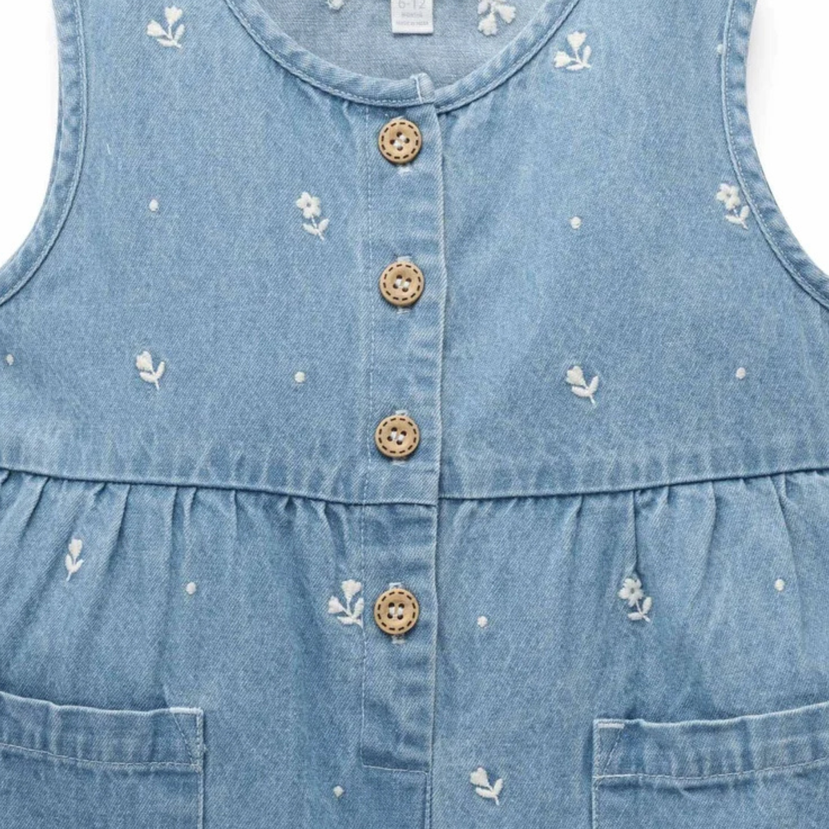 Denim Embroidered Jumpsuit