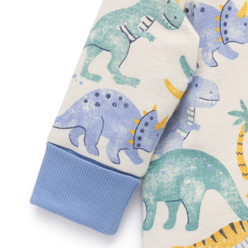 purebaby organic dinosaur textured pyjama set PJ baby kids