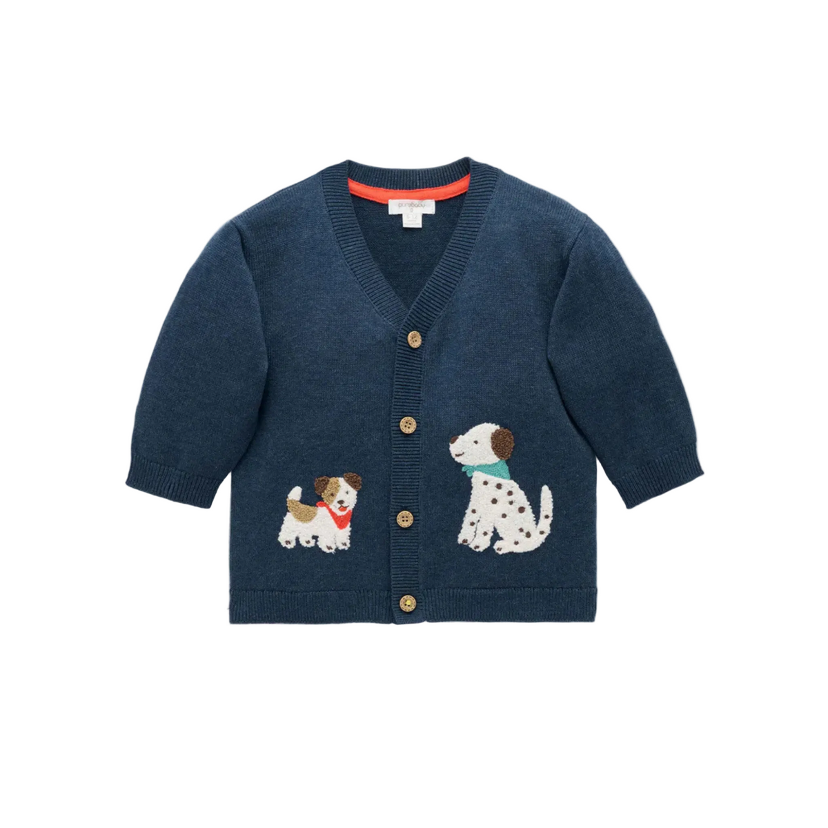 purebaby organic cotton baby kids doggy cardigan