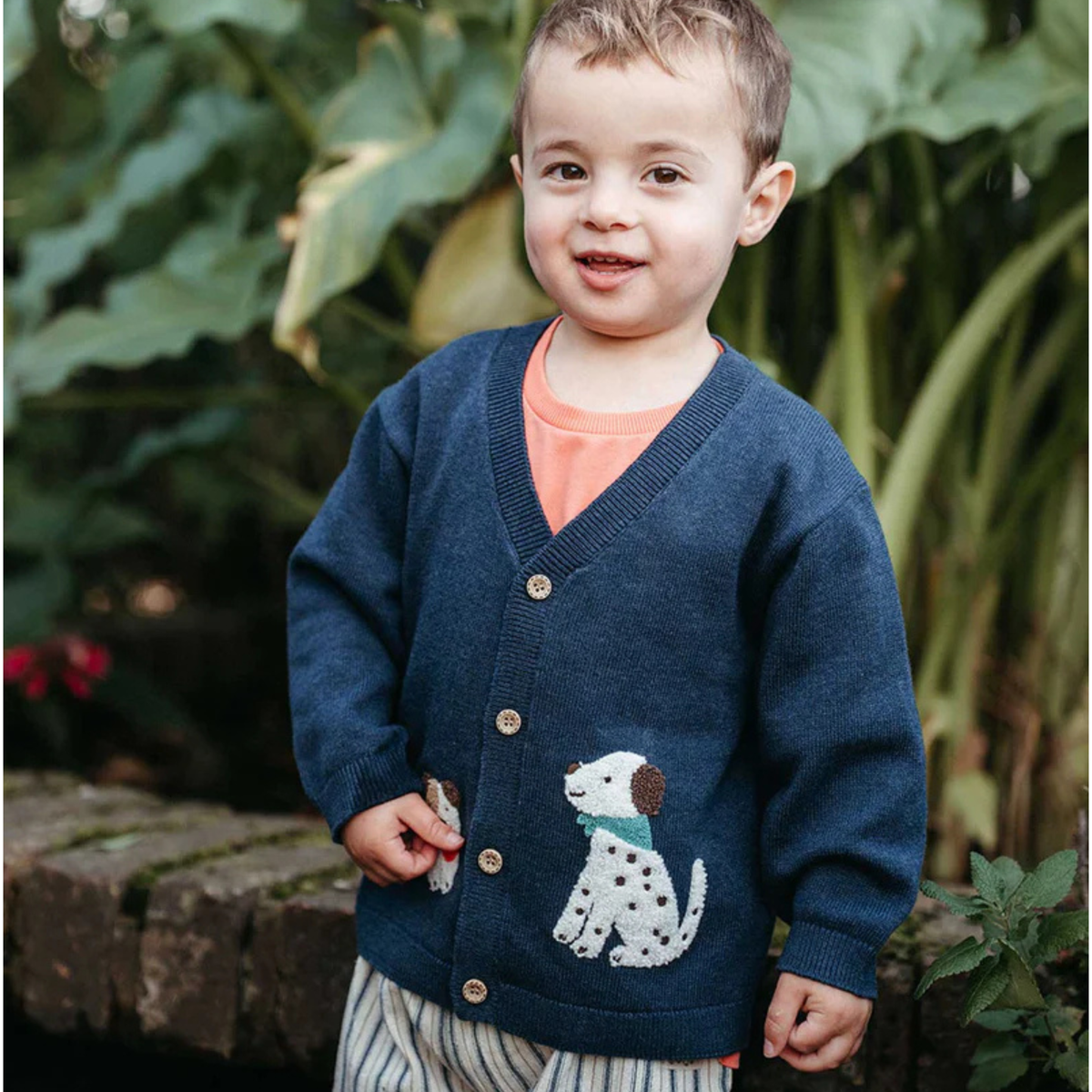 purebaby organic cotton baby kids doggy cardigan