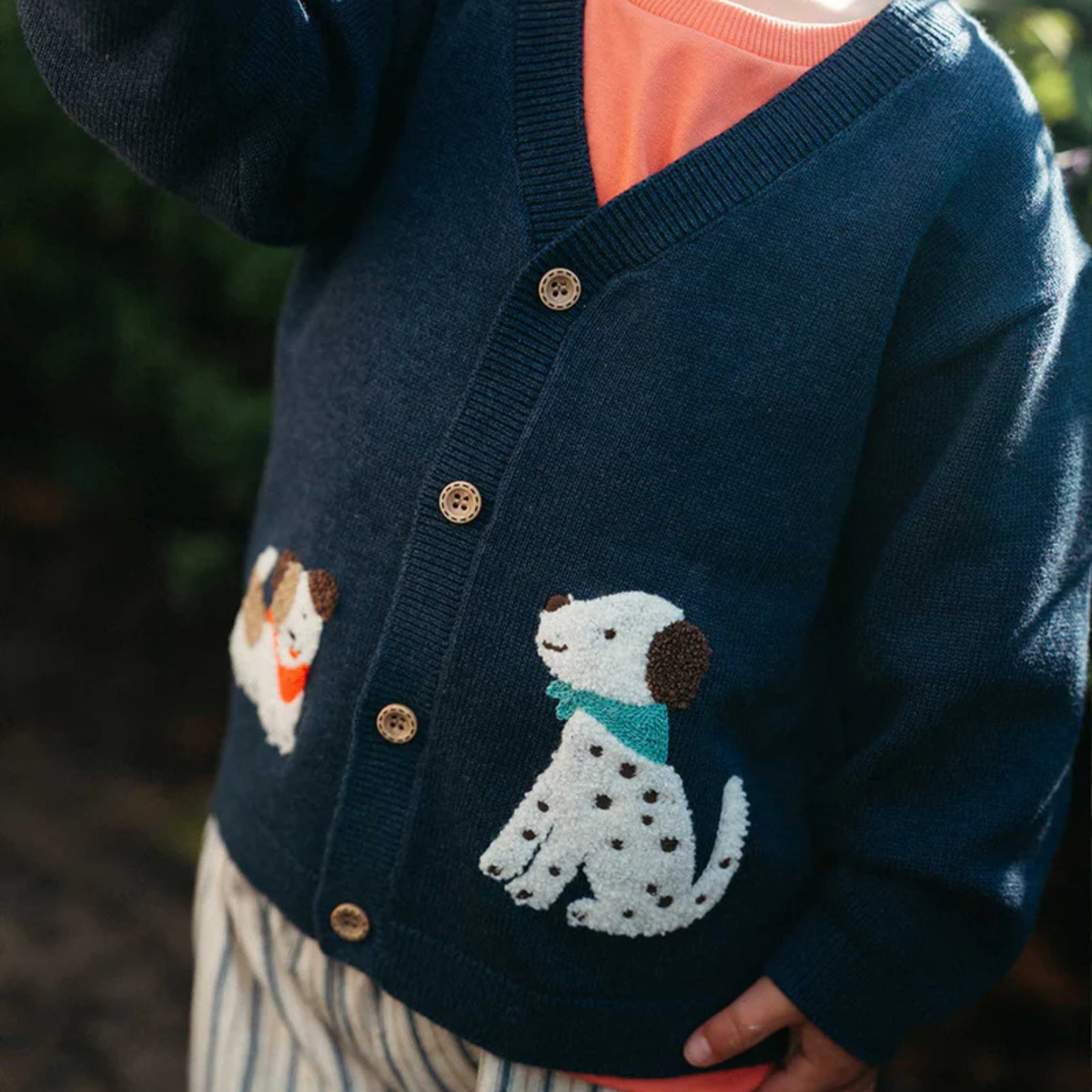 purebaby organic cotton baby kids doggy cardigan
