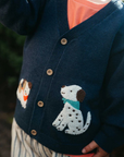purebaby organic cotton baby kids doggy cardigan