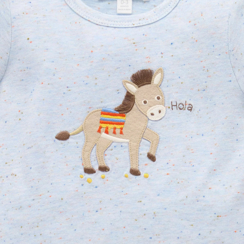 purebaby organic baby boy clothes donkey tee short set kids