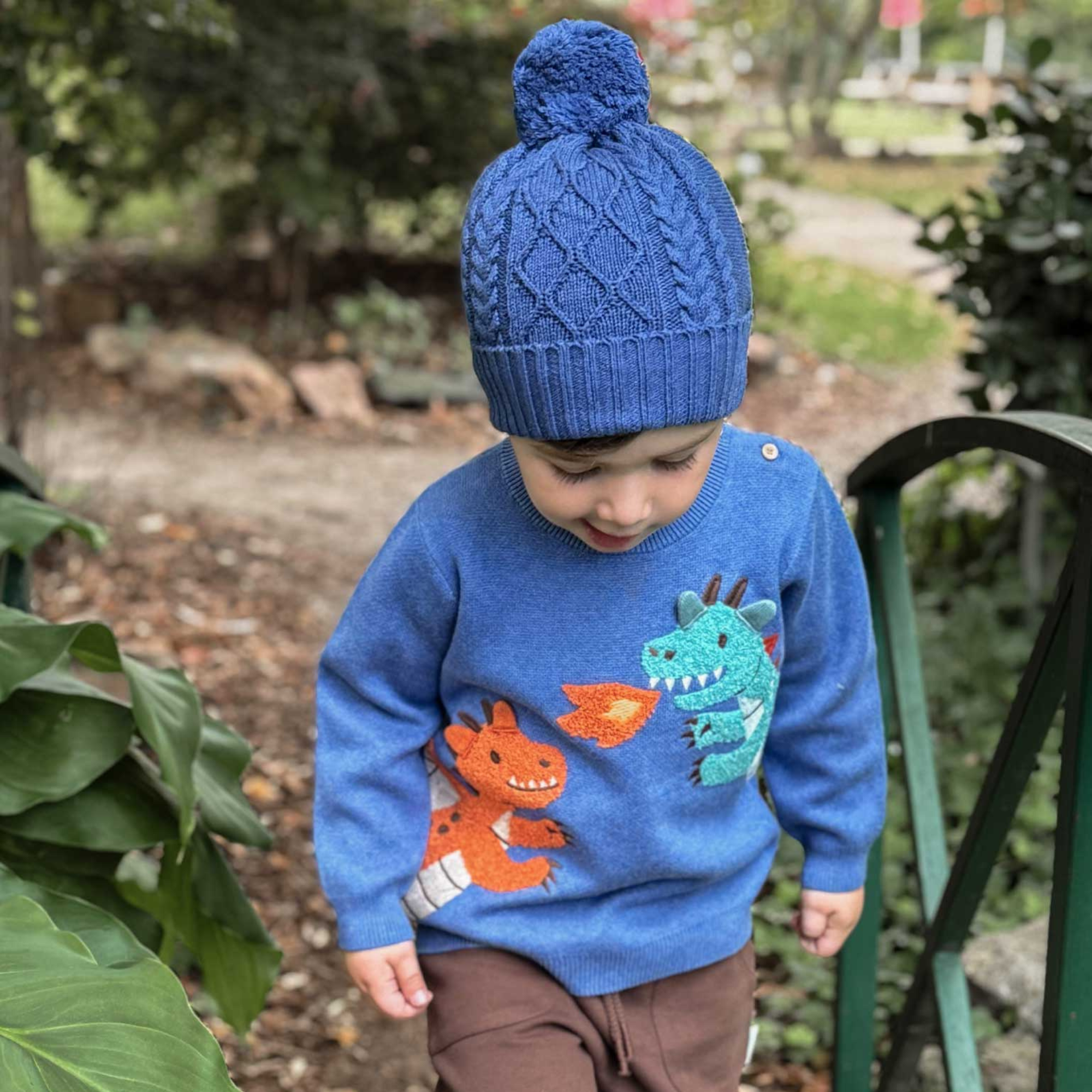 purebaby organic dragon wool jumper kids travel