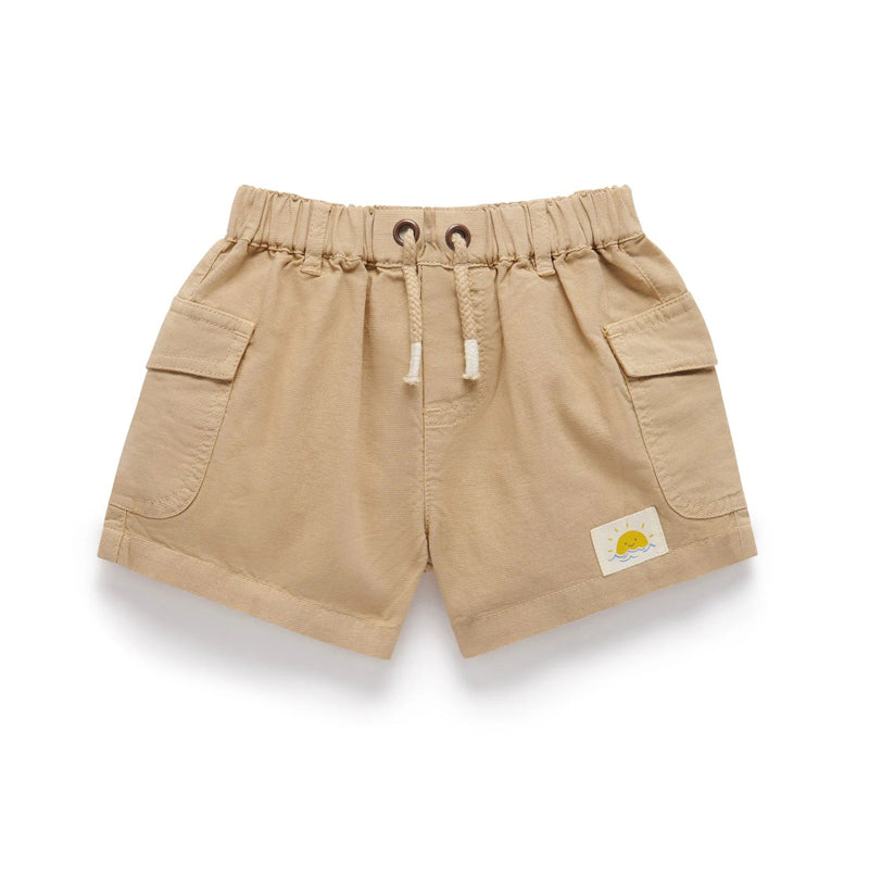 purebaby organic linen blend shorts baby kids organic cotton bottoms
