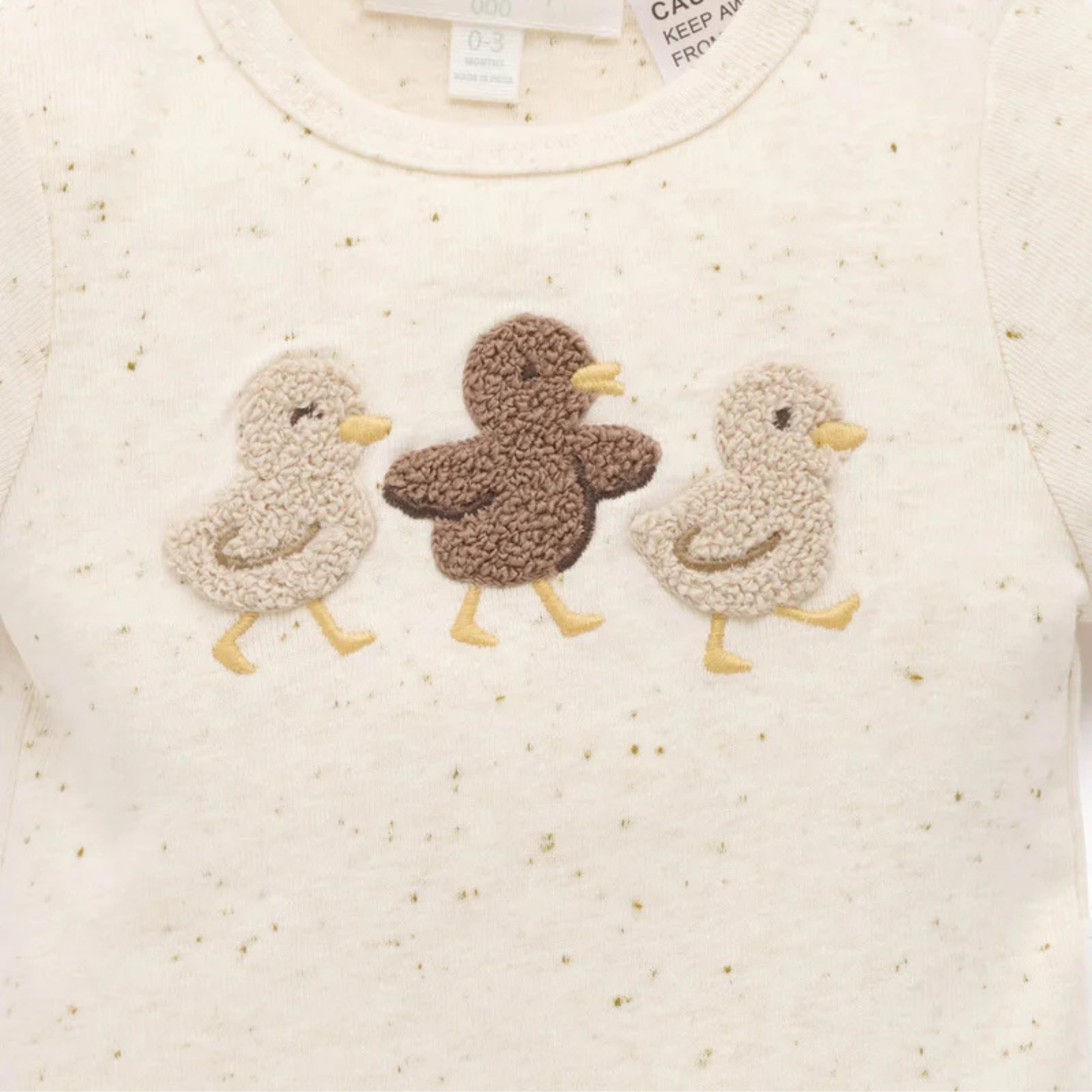 purebaby organic cotton baby bodysuit duck