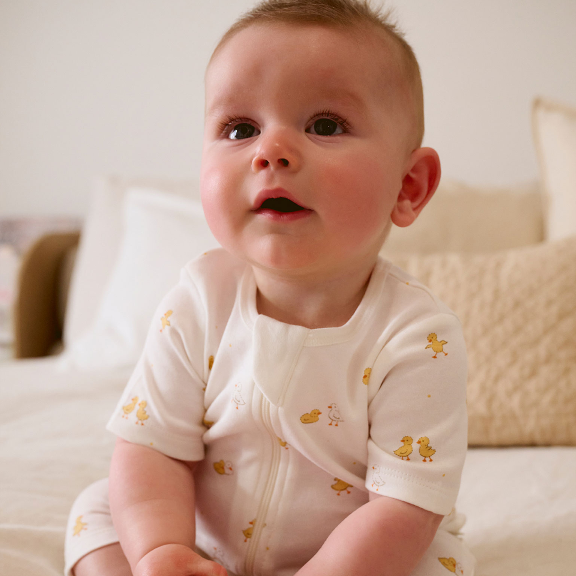 purebaby organic newborn baby short romper