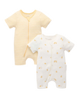 purebaby organic newborn baby short rompers