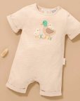 purebaby organic cotton baby clothes duck short growsuit romper