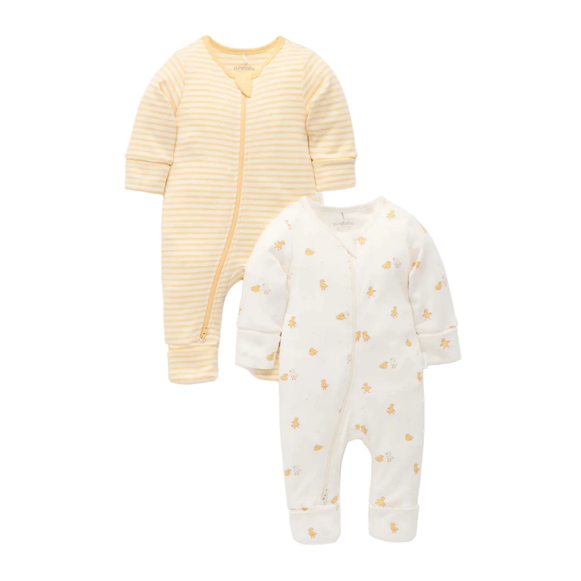 purebaby organic cotton newborn baby romper growsuit
