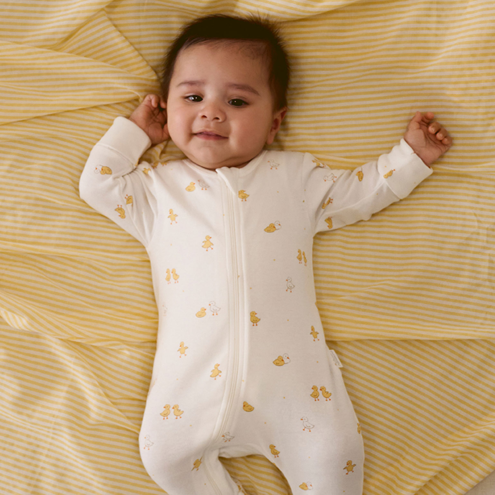 purebaby organic cotton newborn baby romper growsuit