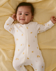 purebaby organic cotton newborn baby romper growsuit