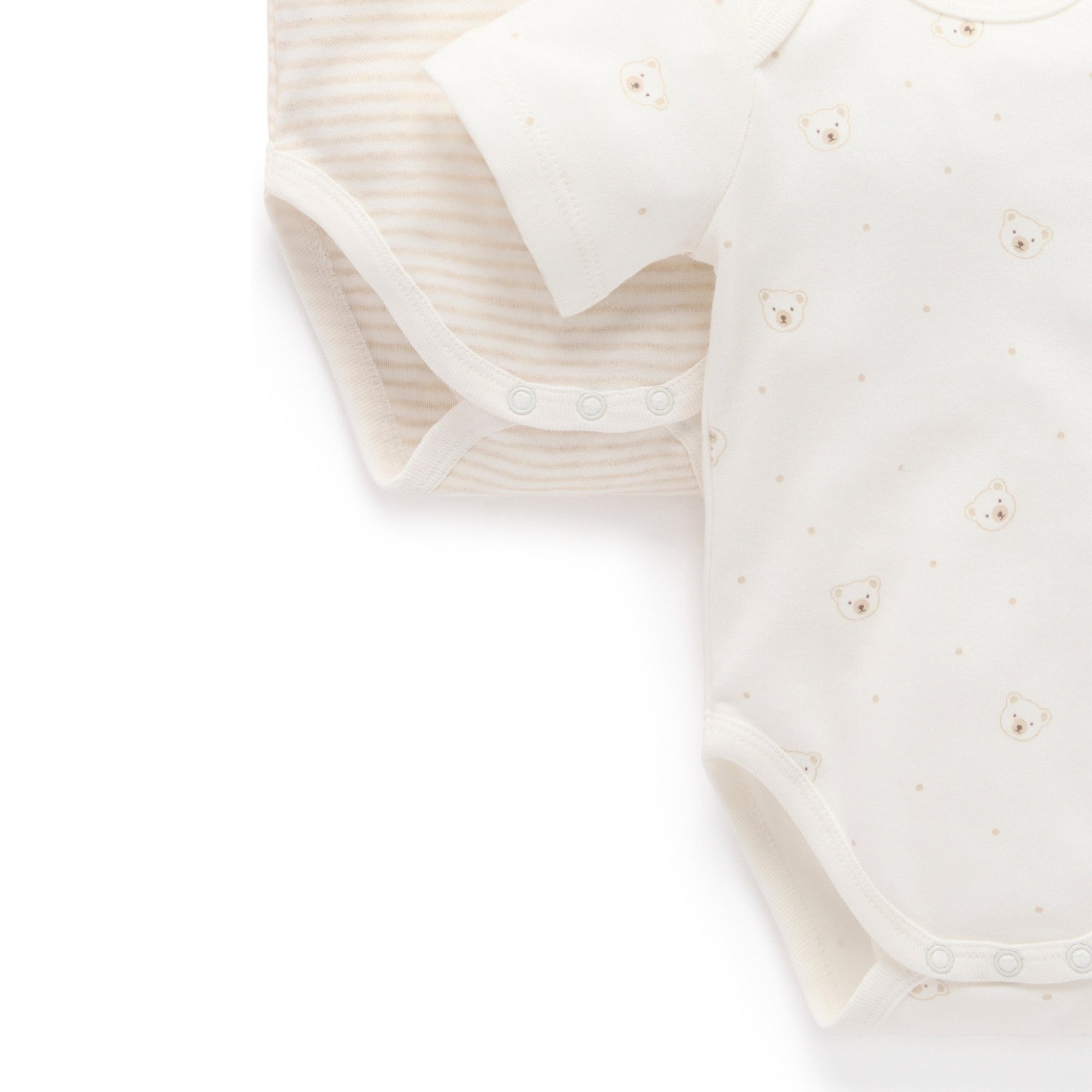 purebaby organic easy neck short sleeve bodysuit organic cotton baby clothes