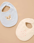 purebaby organic cotton baby bib emboridered bib cloud