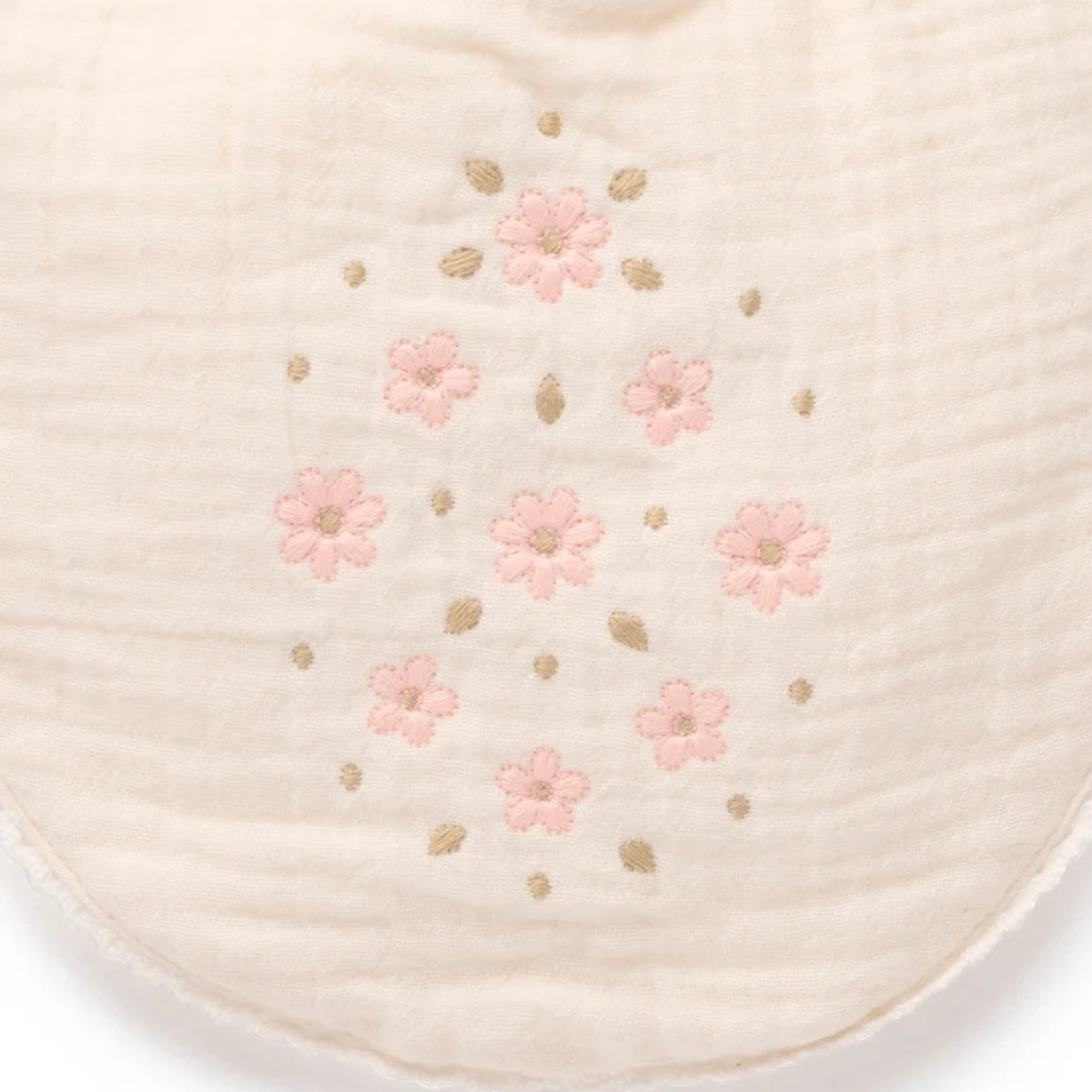 purebaby organic cotton baby bib emboridered bib cloud