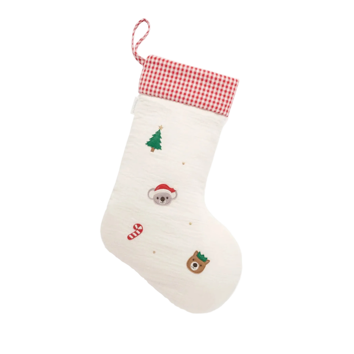 purebaby organic embroidered christmas stocking