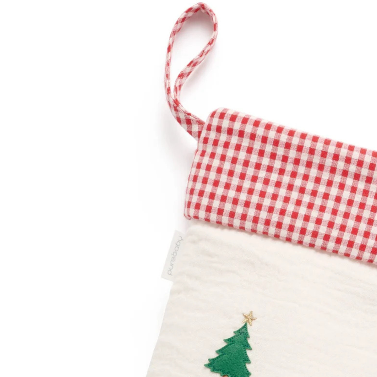 purebaby organic embroidered christmas stocking