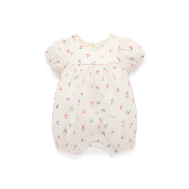purebaby organic cotton baby girl clothes marigold fiesta romper