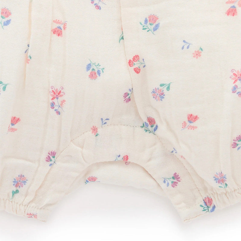 purebaby organic cotton baby girl clothes marigold fiesta romper