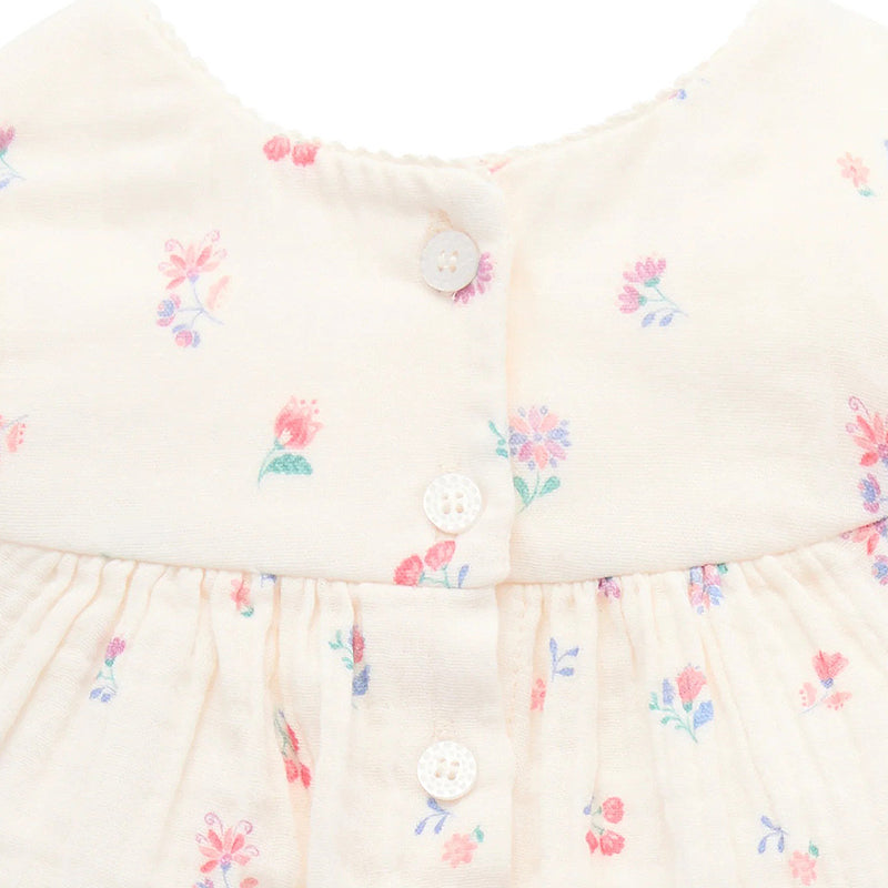 purebaby organic cotton baby girl clothes marigold fiesta romper