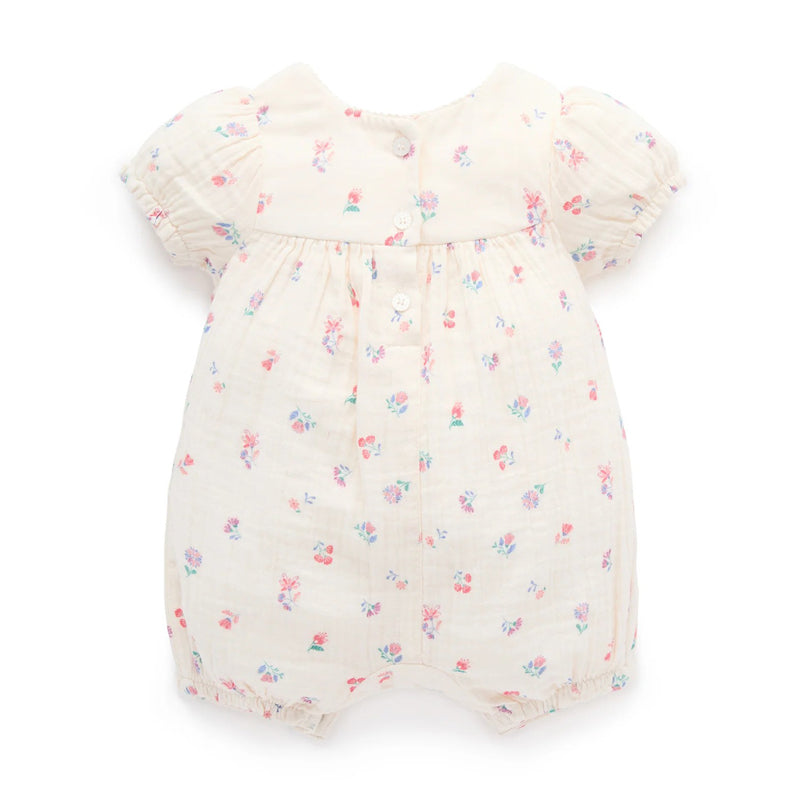 purebaby organic cotton baby girl clothes marigold fiesta romper