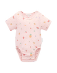 purebaby organic cotton baby bodysuit fruity pointelle bodysuit