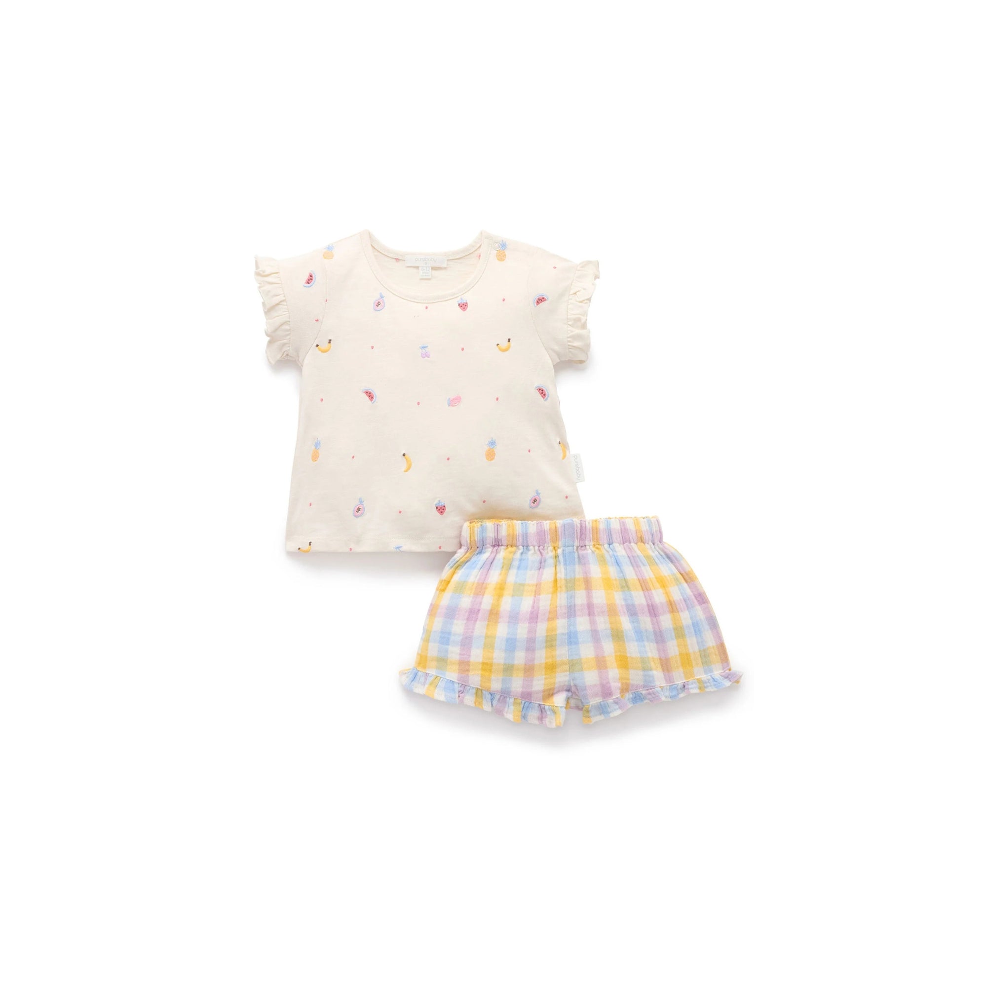 purebaby organic white fruity set baby