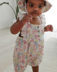 purebaby organic cotton baby clothes garden flowers romper baby girl