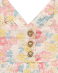 purebaby organic cotton baby clothes garden flowers romper baby girl
