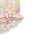 purebaby organic cotton baby clothes garden flowers ruffle bloomers baby girl diaper cover