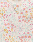 purebaby organic cotton baby clothes garden petals zip growsuit