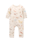 purebaby organic cotton baby romper growsuit puppy