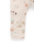 purebaby organic cotton baby romper growsuit puppy