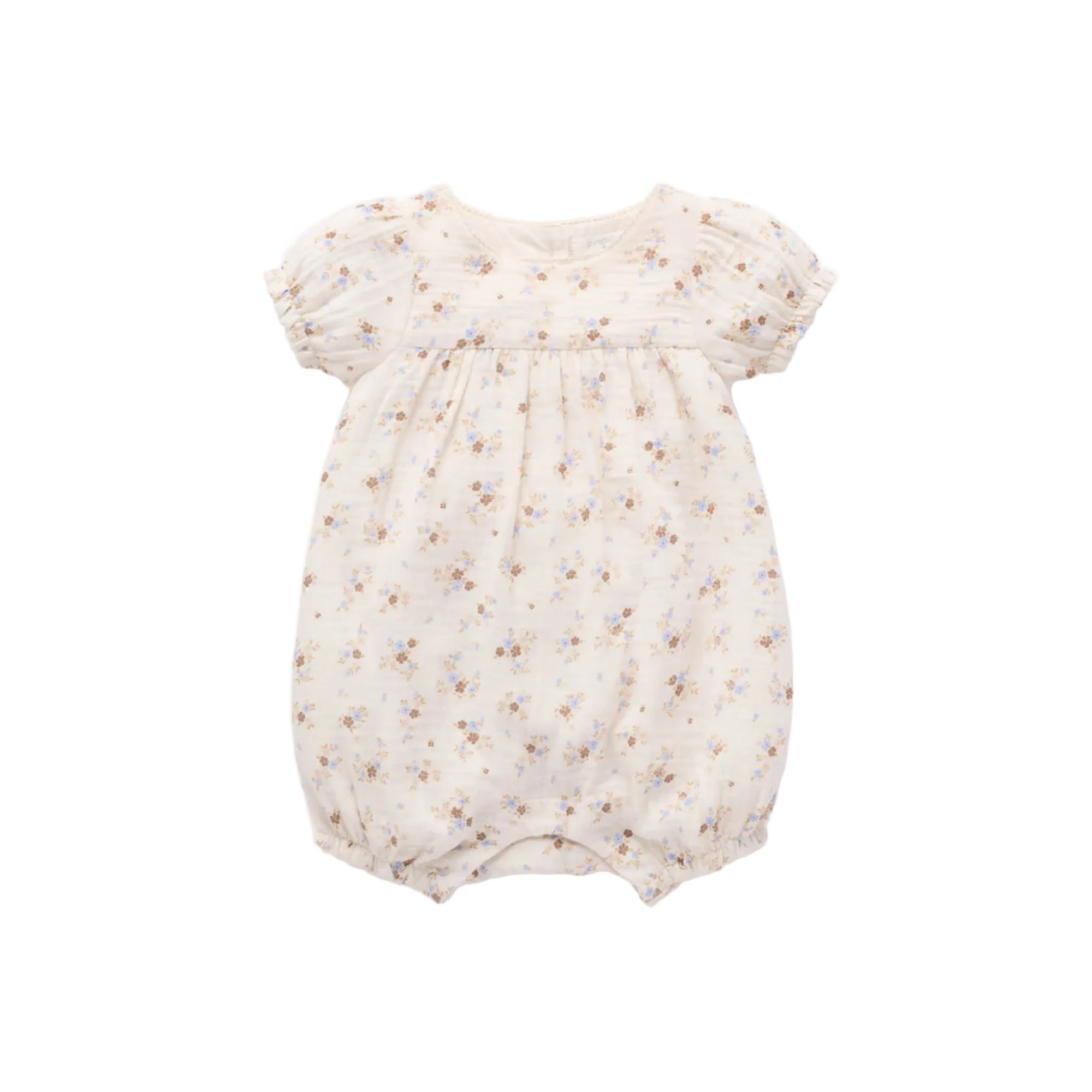 purebaby organic cotton romper garden ditsy