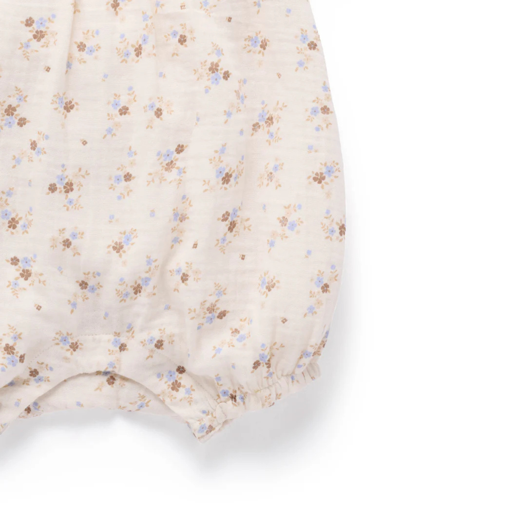 purebaby organic cotton romper garden ditsy
