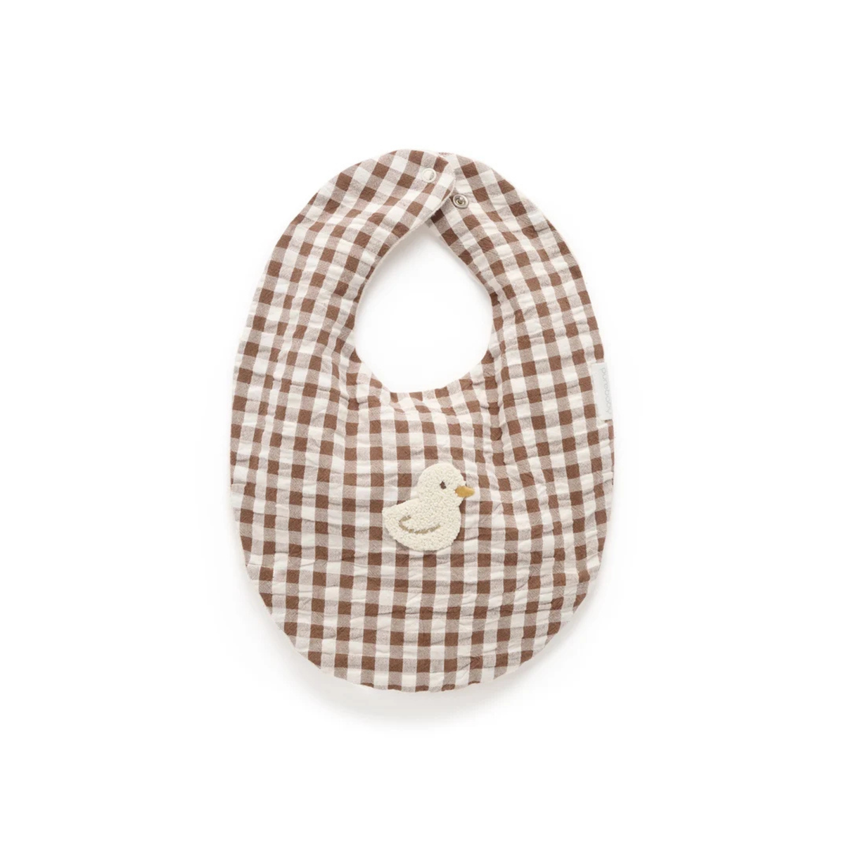 Gingham Bib Milk Choc Gingham