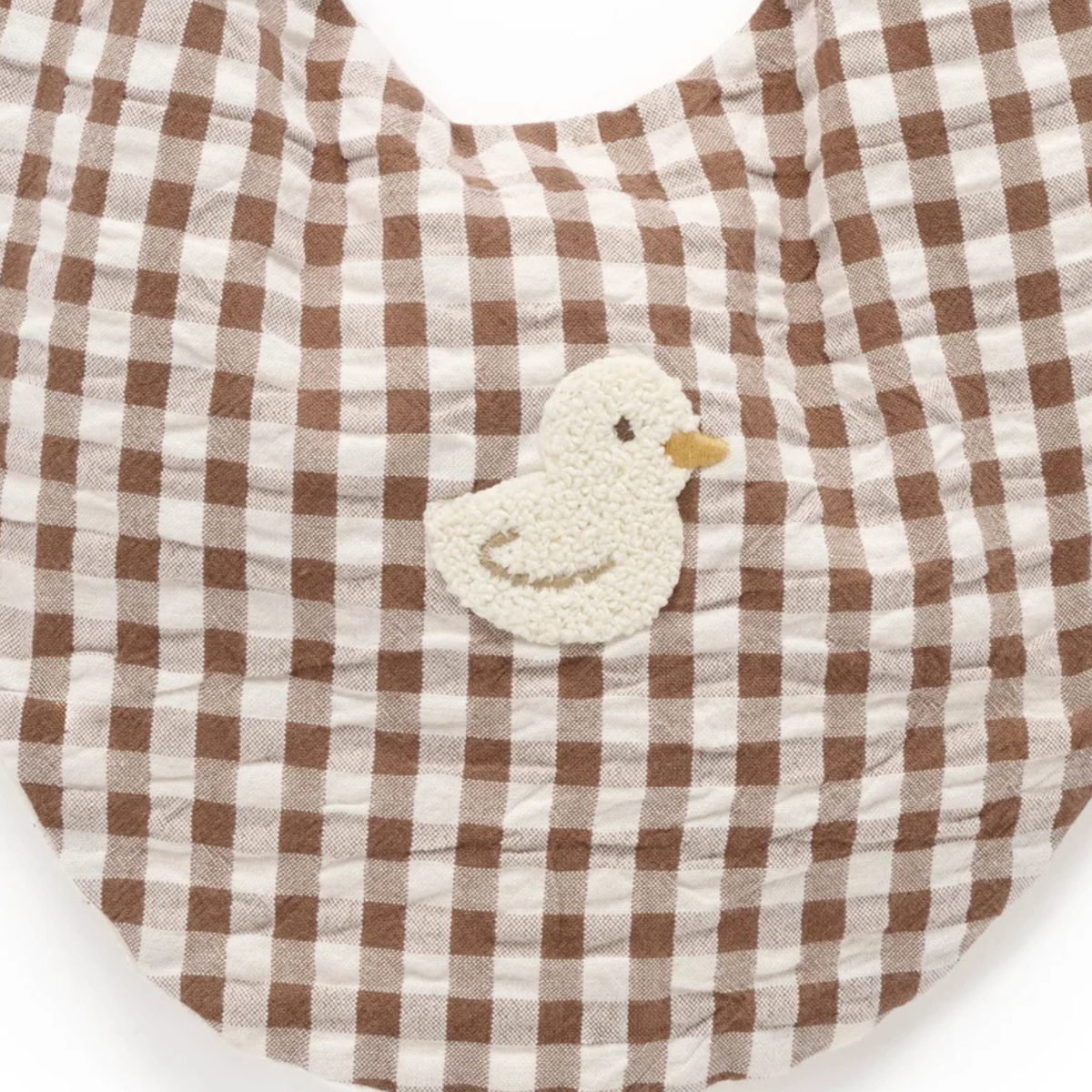 Gingham Bib Milk Choc Gingham