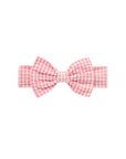 purebaby organic baby bow Headband pomegranate gingham