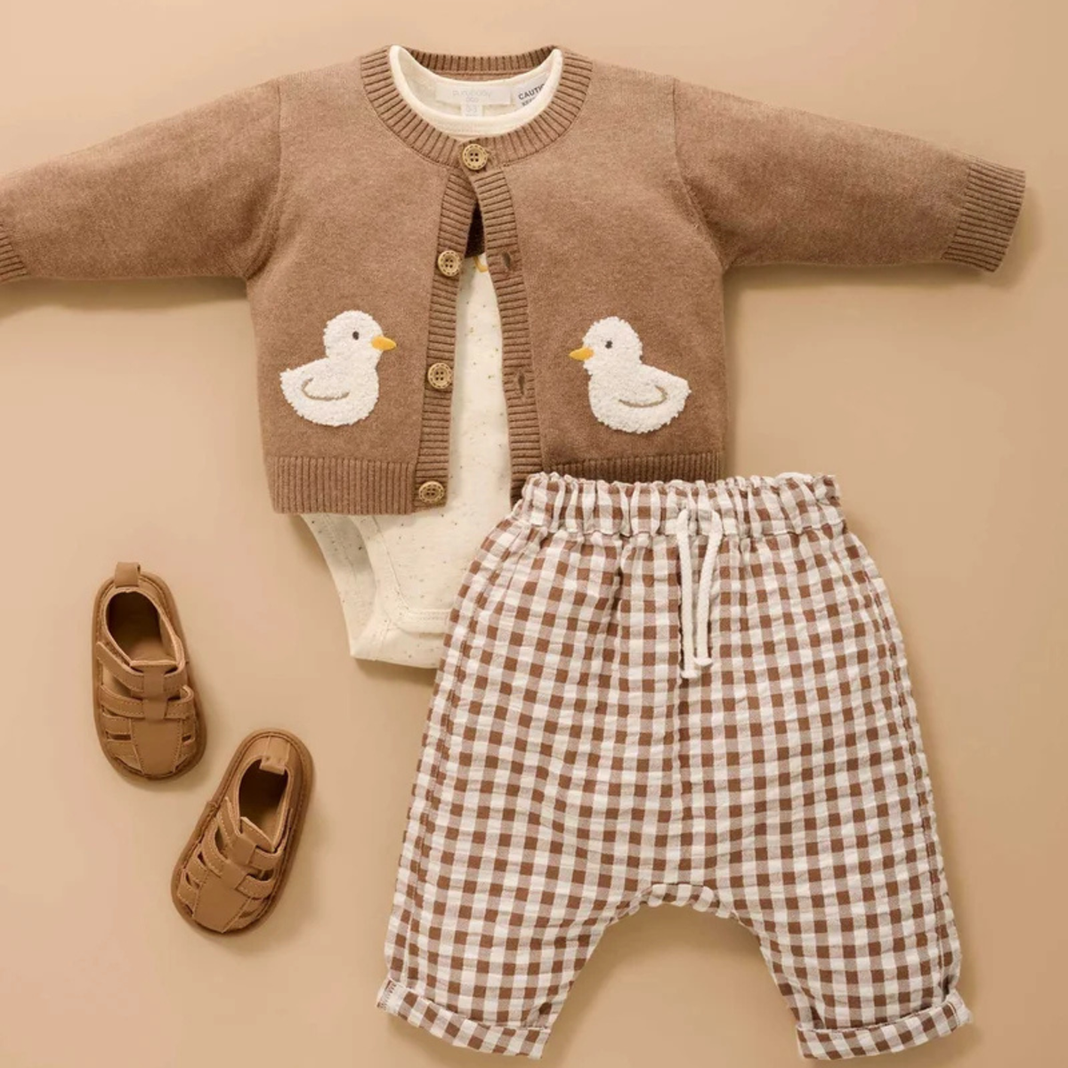 purebaby organic goose cardigan organic cotton baby clothes