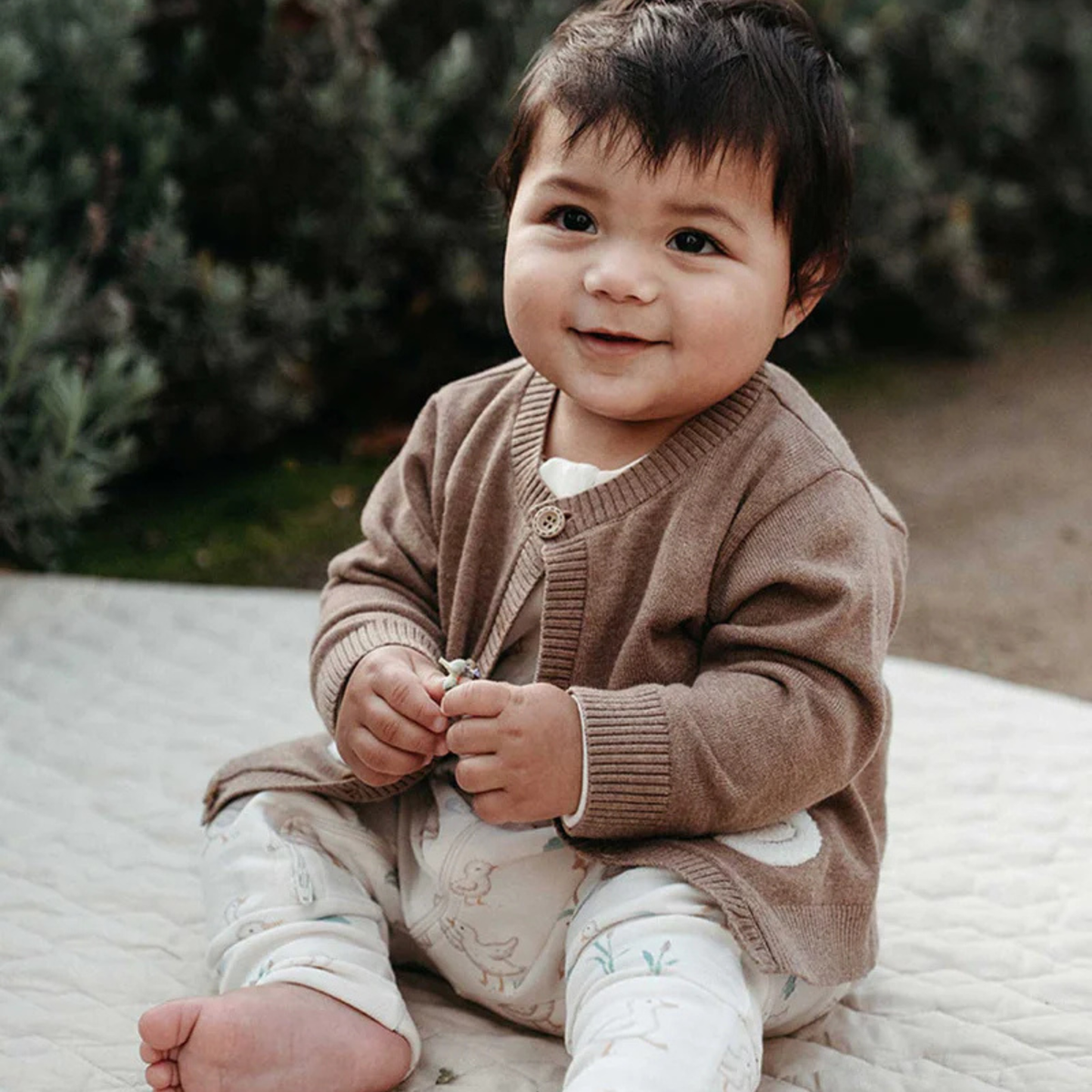 purebaby organic cotton baby growsuit romper goose
