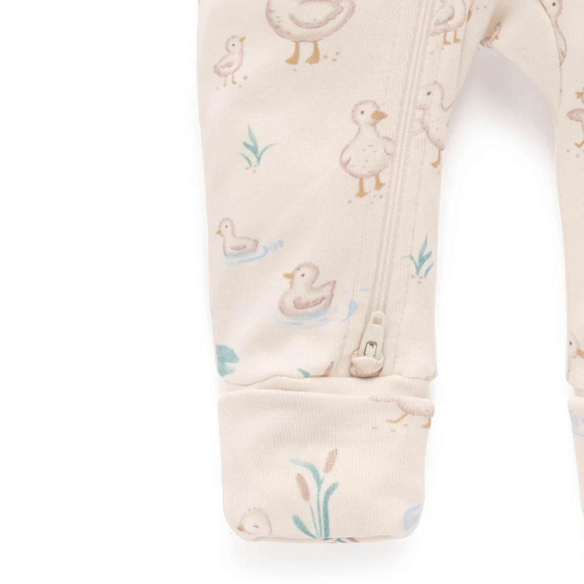 purebaby organic cotton baby growsuit romper goose