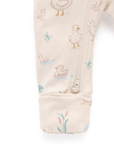 purebaby organic cotton baby growsuit romper goose