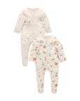 purebaby organic cotton baby clothes growsuit cloud woodlands
