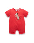 baby romper red horse chinese new year festive girl boy